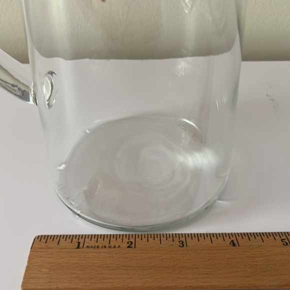 Glass Pitcher with Holly Design - Picture 3 of 5